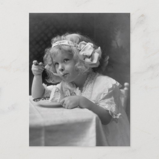 Het ijsschrale meisje briefkaart (Voorkant)