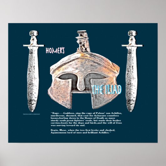 Het Iliad afbeelding/de tekst Poster (Voorkant)