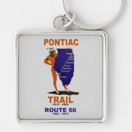 Het Illinois Pontiac Trail, vóór Route 66 Sleutelhanger