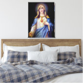 Het immaculair hart van Mary Canvas Afdruk (Insitu (Slaapkamer))