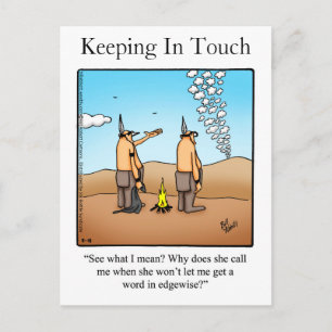 Het in aanraking houden van Briefkaart "spectickle