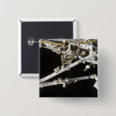 Het in Canada gebouwde ruimtestation Vierkante Button 5,1 Cm (Voorkant /achterkant)