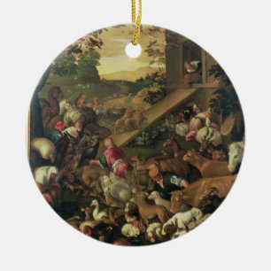 Het in de ark brengen van de dieren keramisch ornament