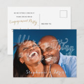 Het in reliëf maken van een ring uitnodiging briefkaart (Voorkant / Achterkant)