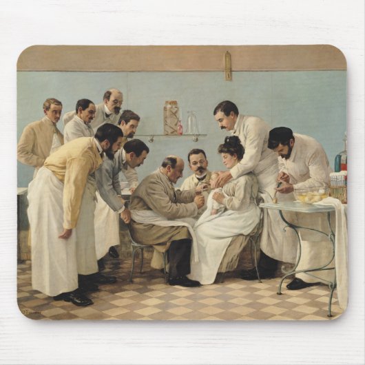 Het inbrengen van een buis muismat (Voorkant)