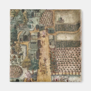 Het Indiase dorp Secoton, c.1570-80 Magneet