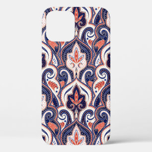 Het Indiase paisleypatroon naadloos. Perzische ara iPhone 12 Hoesje