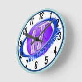 HET INFORMATIETECHNOLOGIE VAN HET LOGO ORB/SWOOSH RONDE KLOK (Hoek)