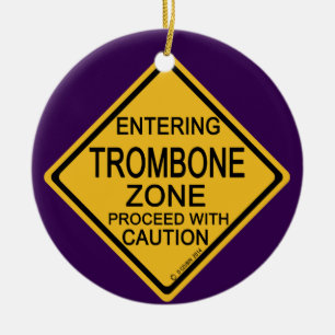 Het ingaan van Trombone Zone Keramisch Ornament