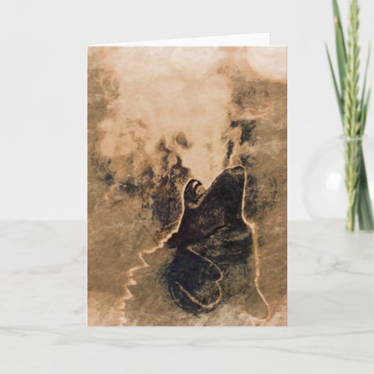 Het inheemse Amerikaanse Wenskaart van de Wolf Kaart (Voorkant)