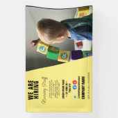 het inhuren van personeelBUSINESS douane logo flye Spandoek (Verticaal)