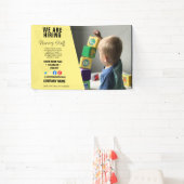 het inhuren van personeelBUSINESS douane logo flye Spandoek (Insitu)