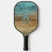 Het Initiaal van de verandering, voegt Naam, Abstr Pickleball Paddle (Achterkant)