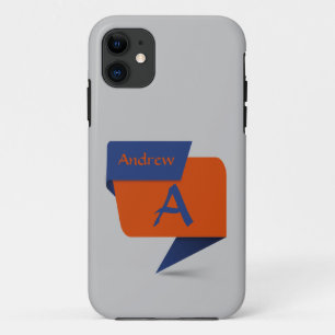 Het Initiaal van de verandering voegt Naam Blauwe iPhone 11 Hoesje