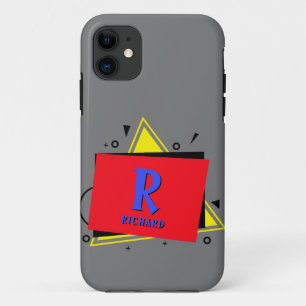 Het Initiaal van de verandering voegt Naam Geometr iPhone 11 Hoesje