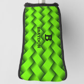 Het Initiaal van de verandering voegt Naam Groene  Golfheadcover (Draai 90)