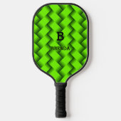 Het Initiaal van de verandering voegt Naam Groene Pickleball Paddle (Voorkant)