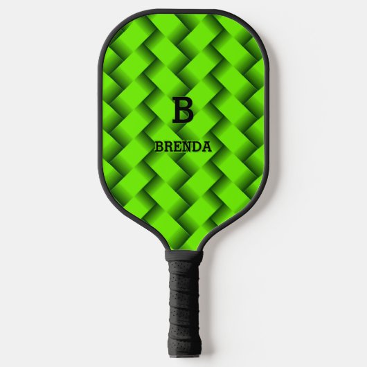 Het Initiaal van de verandering voegt Naam Groene  Pickleball Paddle (Voorkant)