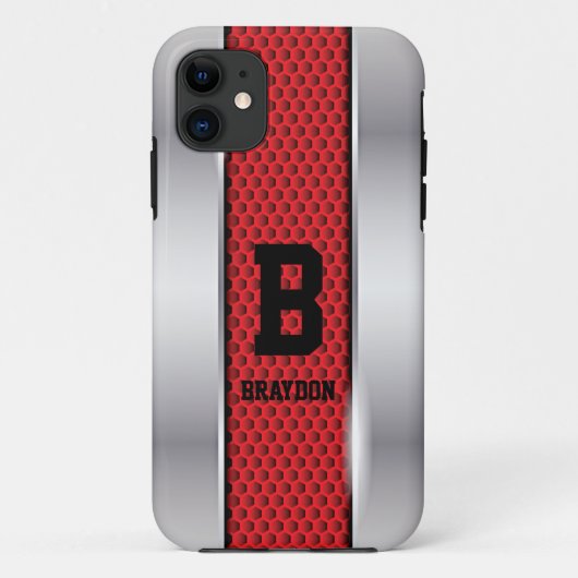 Het Initiaal van de verandering voegt Naam Silver Case-Mate iPhone Case (Achterkant)