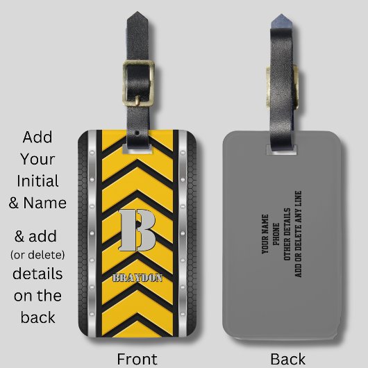 Het Initiaal van de verandering voegt Naam zwarte  Bagagelabel