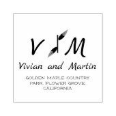 Het Initiaal van het Monogram van de Stijl van de  Rubberstempel (Afrduk)