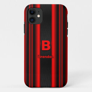 Het Initiaal wijzigen Naam toevoegen Metallic Red iPhone 11 Hoesje