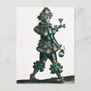 Het inkeeper, het vermeende kostuumontwerp briefkaart