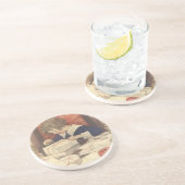 Het inpakken van kerstcadeaus, Jessie Willcox Smit Zandsteen Onderzetter (Zijkant)