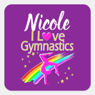 HET INSPIREREN VAN HET ONTWERP VAN GYMNASTICA VAN VIERKANTE STICKER