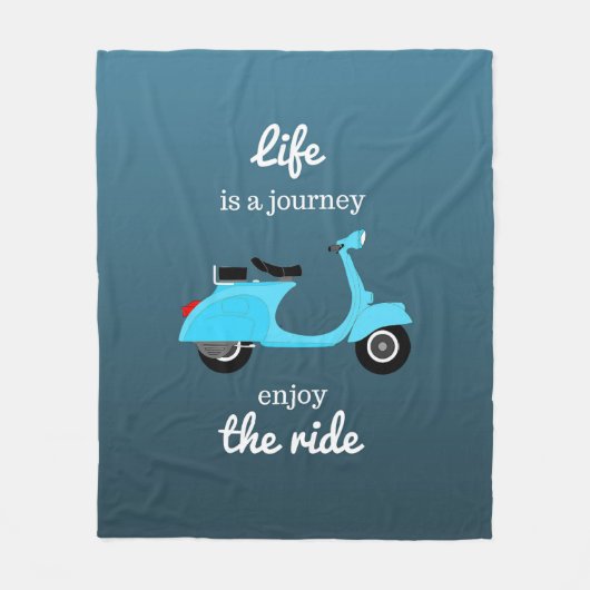 Het Inspirerend Citaat Blauwe Ombre van het leven Fleece Deken (Voorkant)