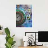 Het Inspirerend Citaat van de Tijd van het gebruik Poster (Thuiskantoor)