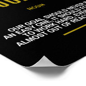 Het Inspirerend citaat van het doel op Succes Poster (Hoek)