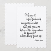 Het Inspirerend Citaat van het Succes van de Kaart (Voorkant / Achterkant)