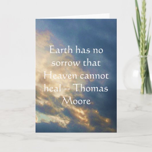Het inspirerend citaat van Thomas Moore met blauwe Kaart (Voorkant)
