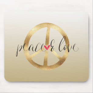 Het inspirerend Gouden Hart van het Teken van de Muismat