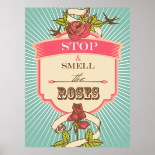 Het Inspirerend Poster van de Pop van Rozen stoppe