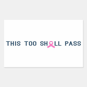 Het inspirerende Bewustheid van de Kanker van de C Rechthoekige Sticker