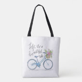 Het inspirerende Leven is een prachtige Ride Canva Tote Bag (Achterkant)