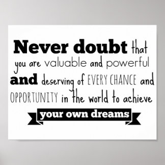 Het inspirerende Poster van het Citaat van de Toes