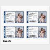 Het instappen van pas sparen het Ticket van de Wer Rechthoekige Sticker (Vel)