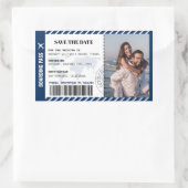 Het instappen van pas sparen het Ticket van de Wer Rechthoekige Sticker (Tas)