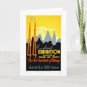 Het Instituut Chicago 1940 WPA van de kunst Kaart