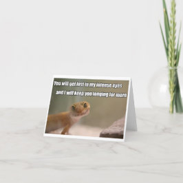 Het intense wenskaart van de Gekko van Ogen Kaart