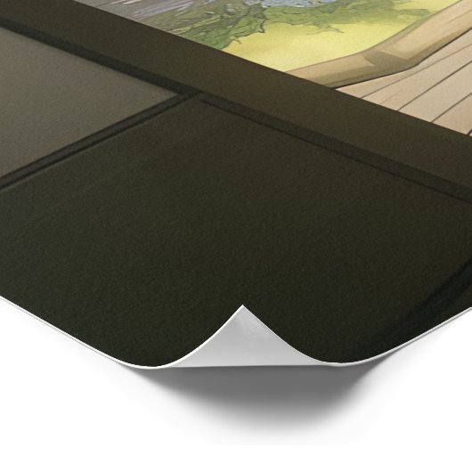 Het interieur van een gezellig huis poster (Hoek)