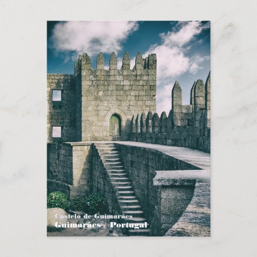 Het interieur van Guimaraes Castle. Guimaraes, Por Briefkaart (Voorkant)