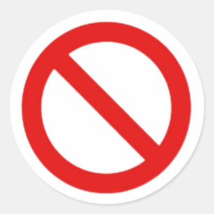 Het internationale nr. symbool ronde sticker