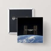 Het internationale ruimtestation 10 vierkante button 5,1 cm (Voorkant /achterkant)