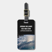 Het internationale ruimtestation boven de Atlantis Bagagelabel (Voorkant verticaal)