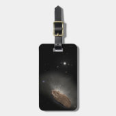 Het interstellaire object Oumuamua. Bagagelabel (Voorkant verticaal)