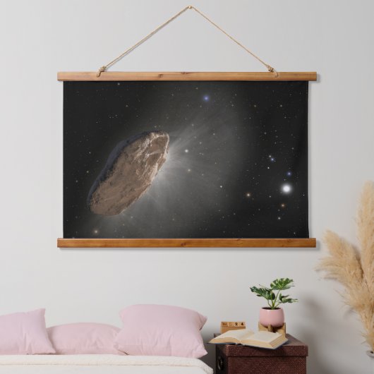 Het interstellaire object Oumuamua. Hangend Wandkleed (Slaapkamer)